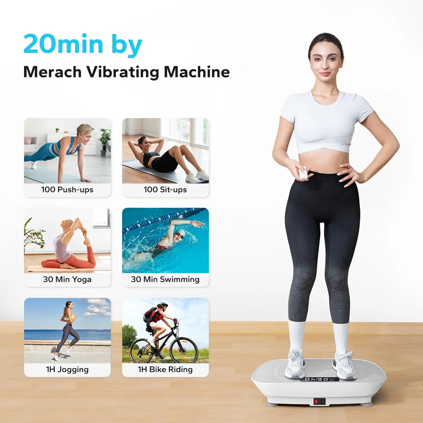 Vibration Plate Whole Body Workout Exercise Machine