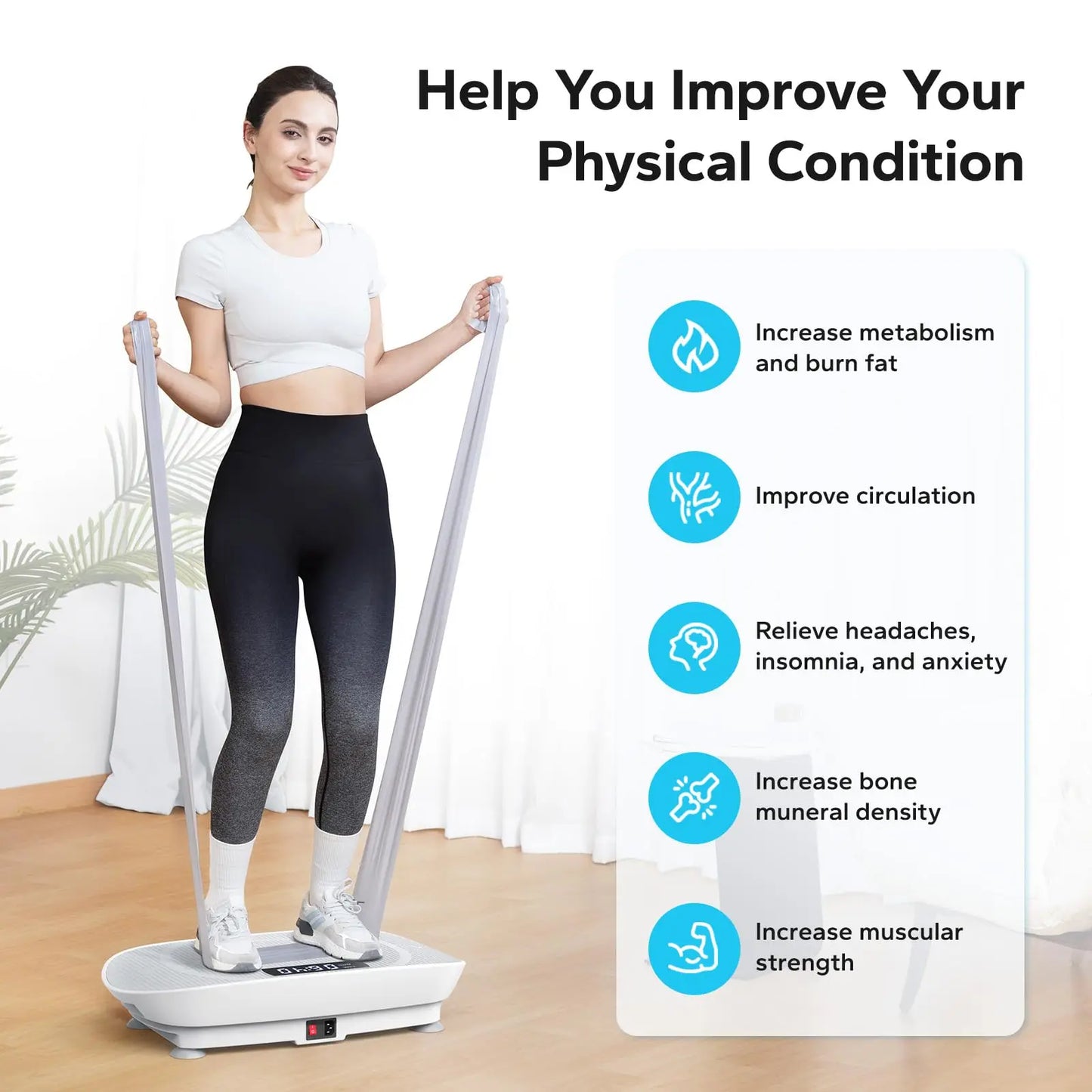 Vibration Plate Whole Body Workout Exercise Machine