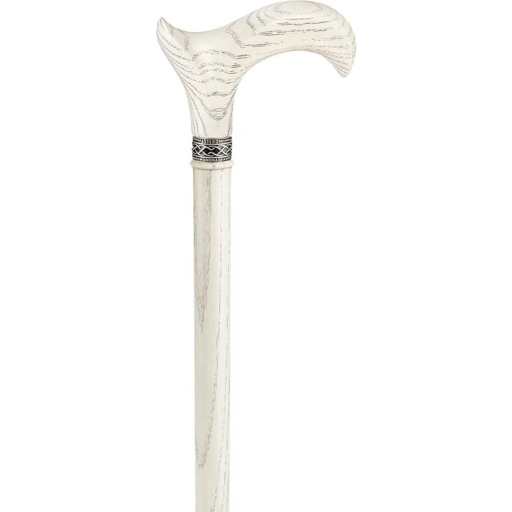 Handmade White Wooden Walking Cane