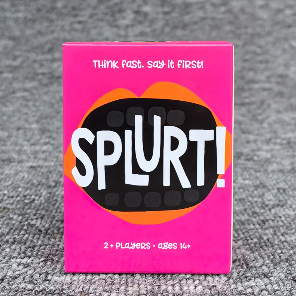 Splurt! Quick-Think & Say It First! Portable Party Card Game