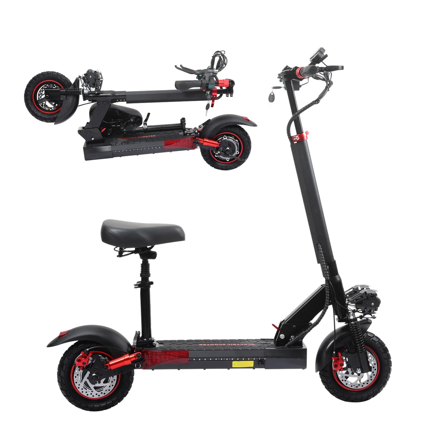 1200W Foldable Adult Electric Scooter with Seat,