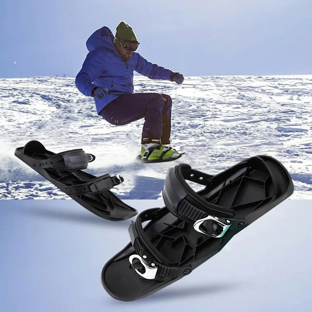 Portable Adjustable Mini Short Ski Skates, Skiboard