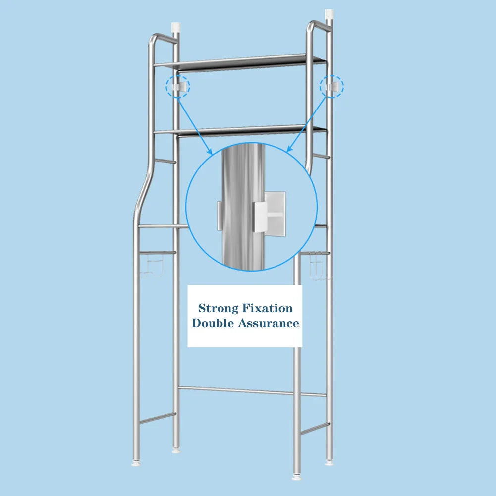 Over-the-Toilet Metal Storage Shelves with Paper Holder
