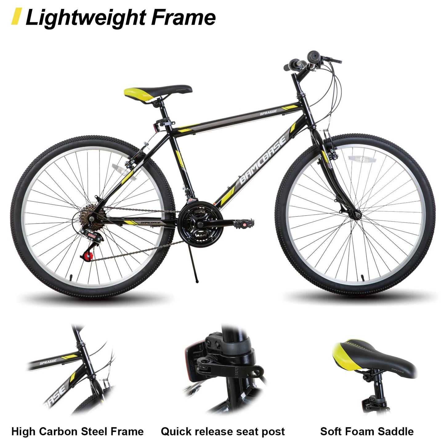 24, 26-inch, 21 Speed Unisex, Adult Mountain Bike