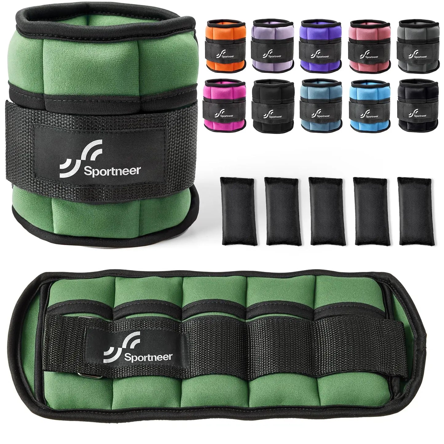 1 Pair Adjustable Weighted Ankle Straps