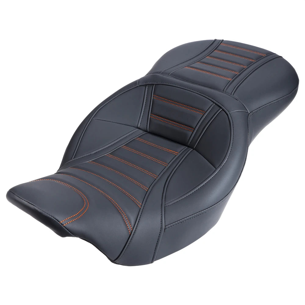 Motorcycle Rider Passenger One-Piece Seat Cushion for Harley Touring Road King