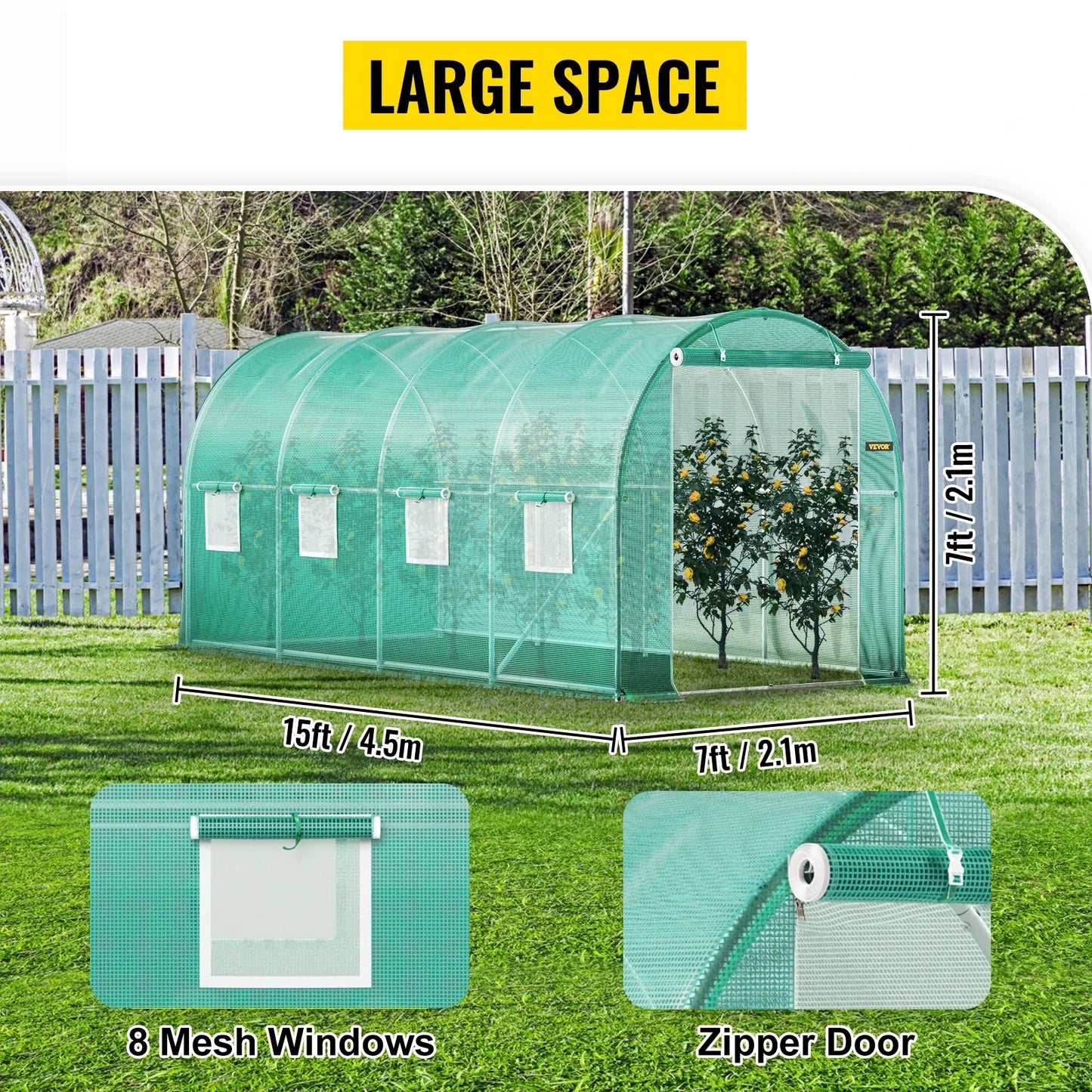 Greenhouse & 15x7x7/10x7x7/20x10x7/12x7x7 ft & Cold Frames