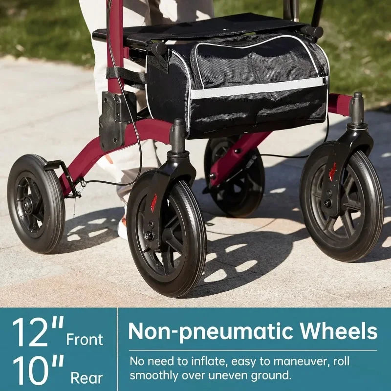 All-Terrain Standup Rollator Walker with Seat