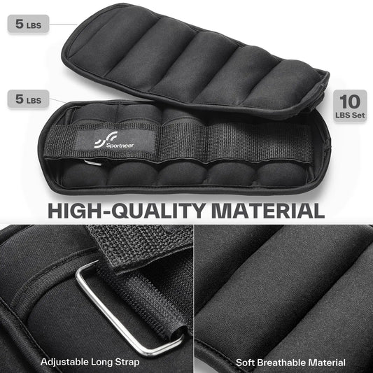 1 Pair Adjustable Weighted Ankle Straps