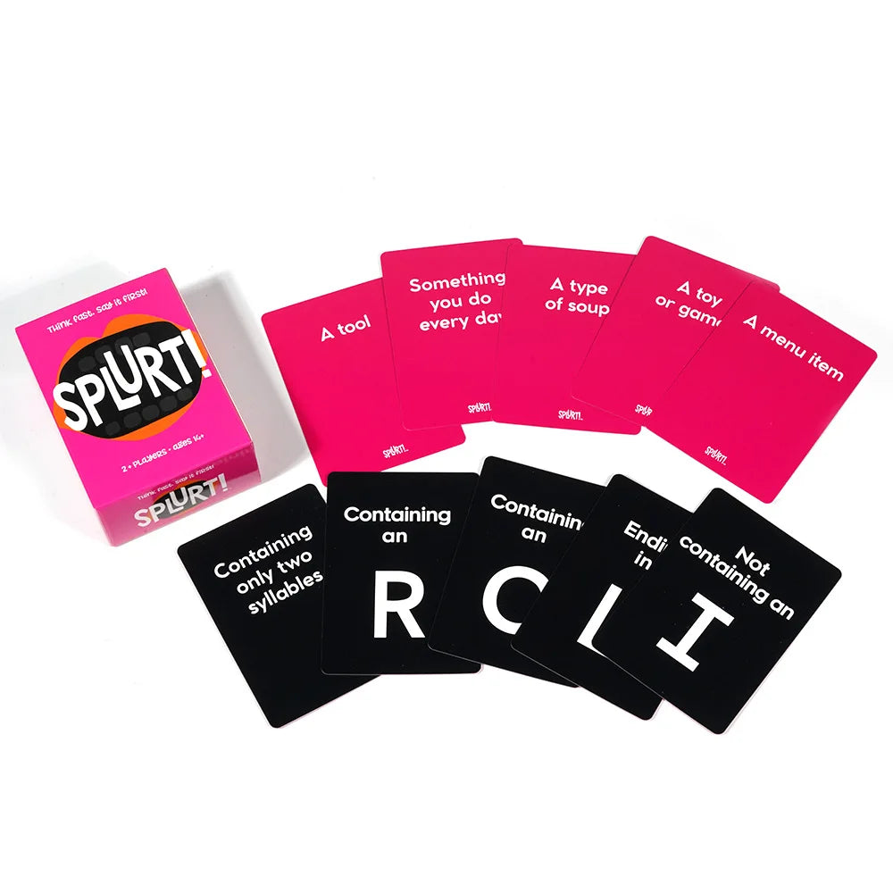 Splurt! Quick-Think & Say It First! Portable Party Card Game