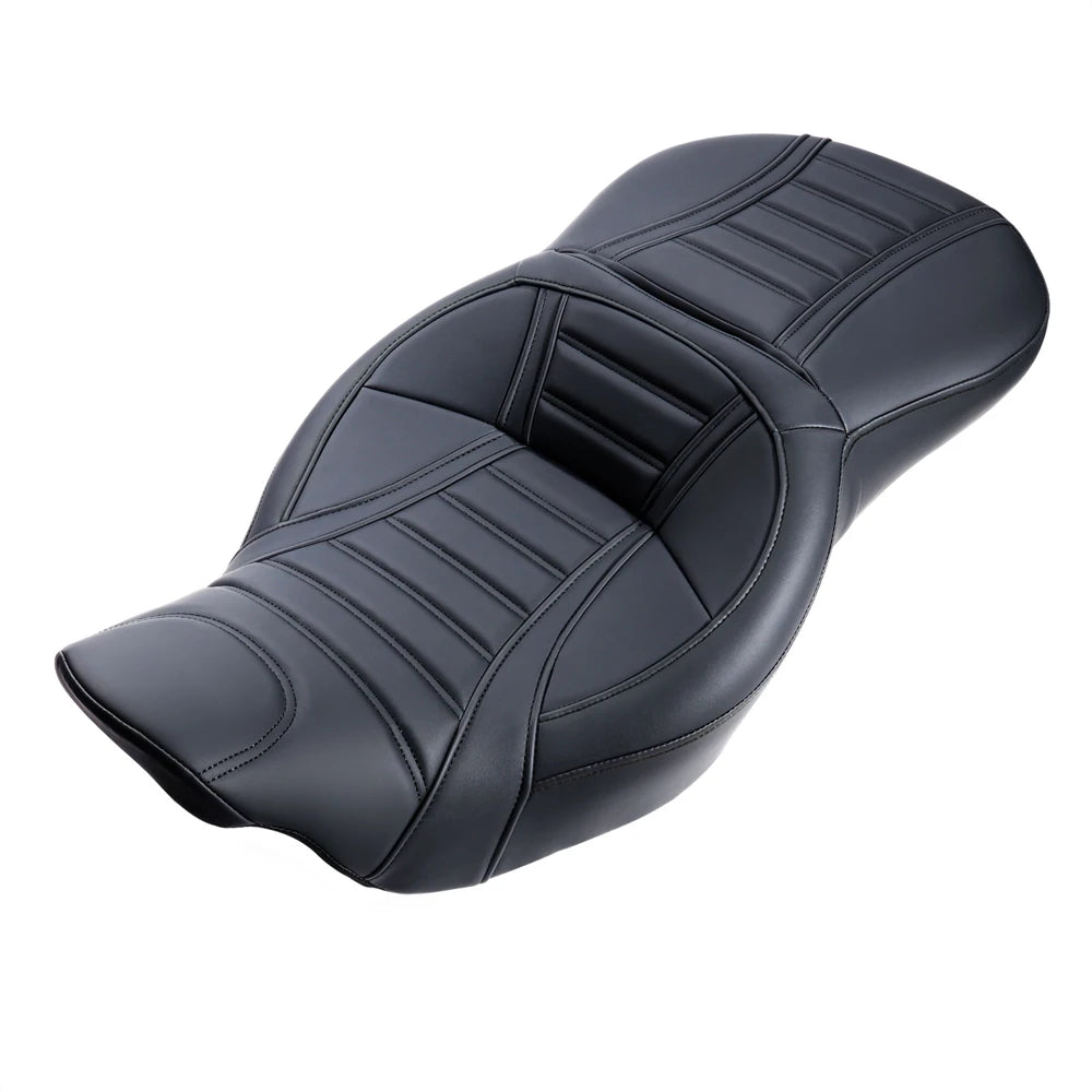 Motorcycle Rider Passenger One-Piece Seat Cushion for Harley Touring Road King