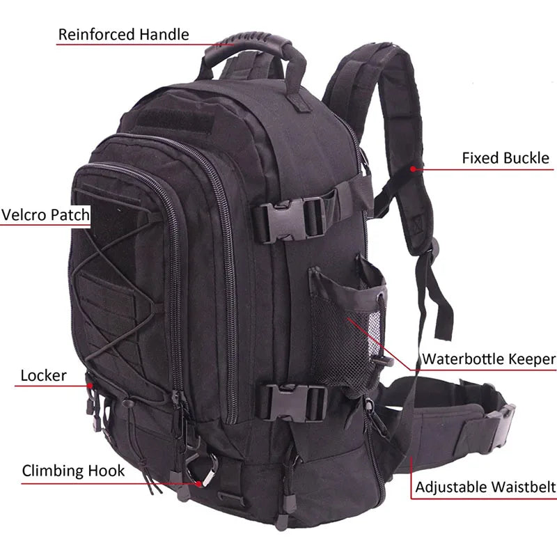 60L Military Outdoor Tactical Backpack
