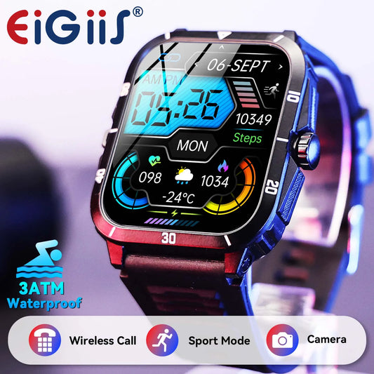 Smart Watch 3ATM 1.96" IPS Screen, Heart Rate, Blood Pressure