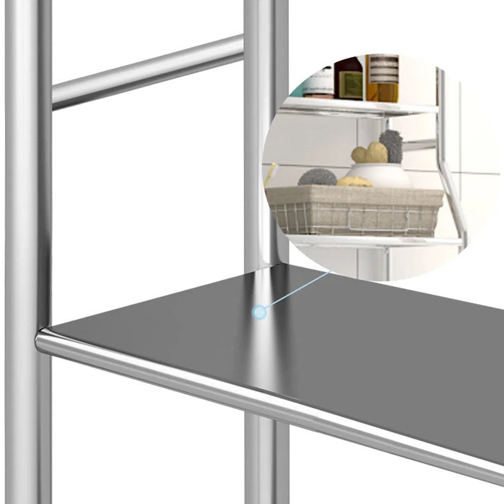 Over-the-Toilet Metal Storage Shelves with Paper Holder