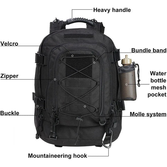 60L Military Outdoor Tactical Backpack