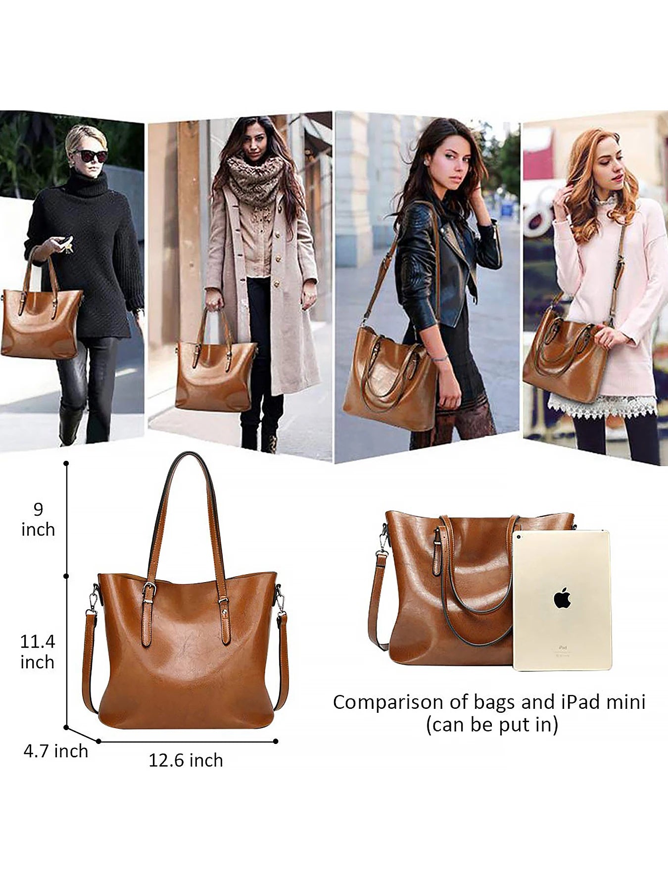 Women's Leather Purse With Handle
