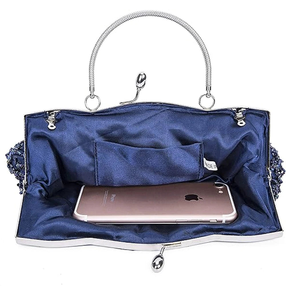 Retro Women's Beaded Evening Clutch Handbag