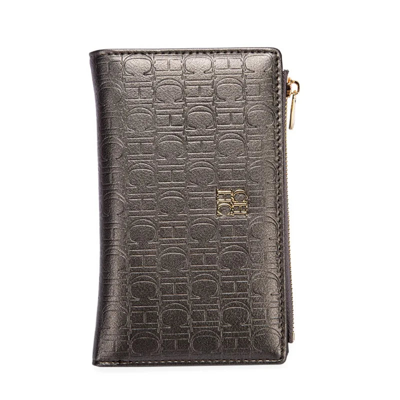 Retro Classic Style Solid Color Women's Long Wallet with Letter Print