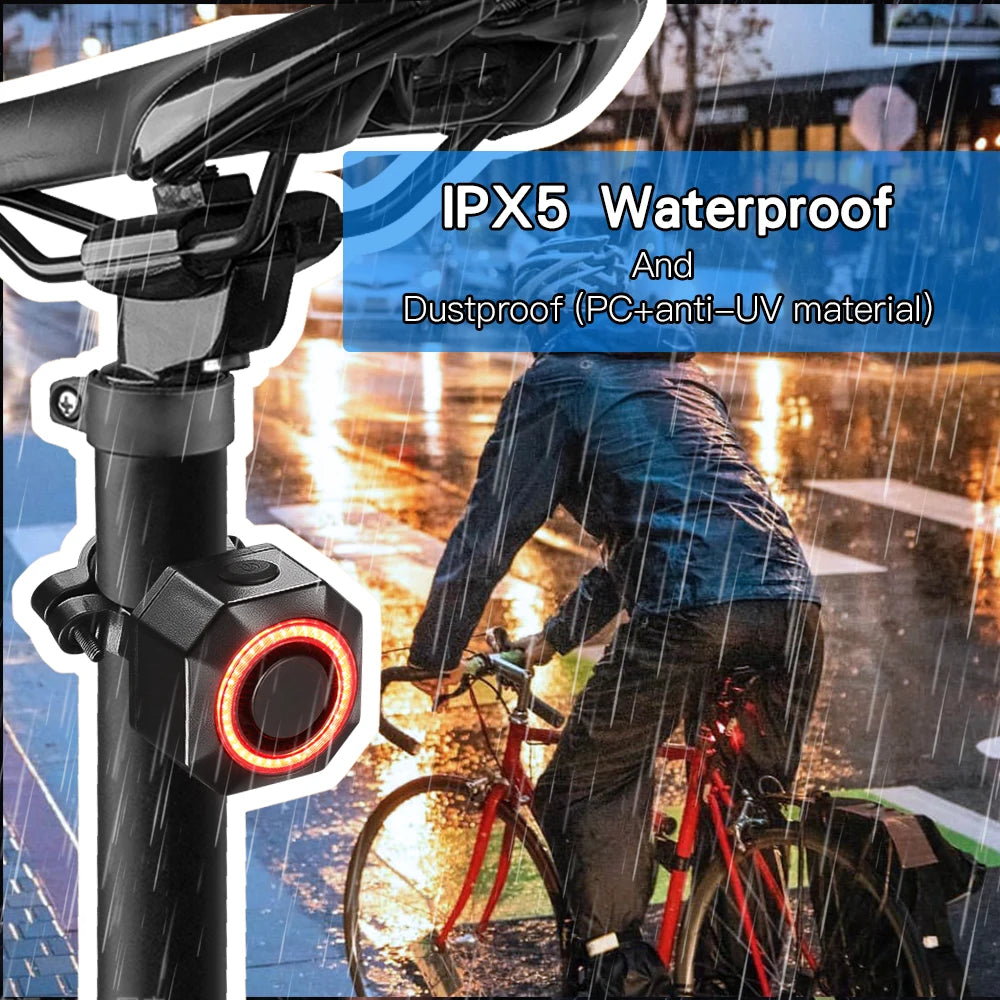 Waterproof Bike Taillight Burglar Alarm