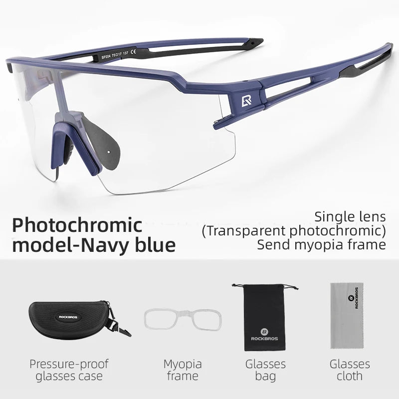 Cycling Glasses, UV400 Photochromic Polarized Lens