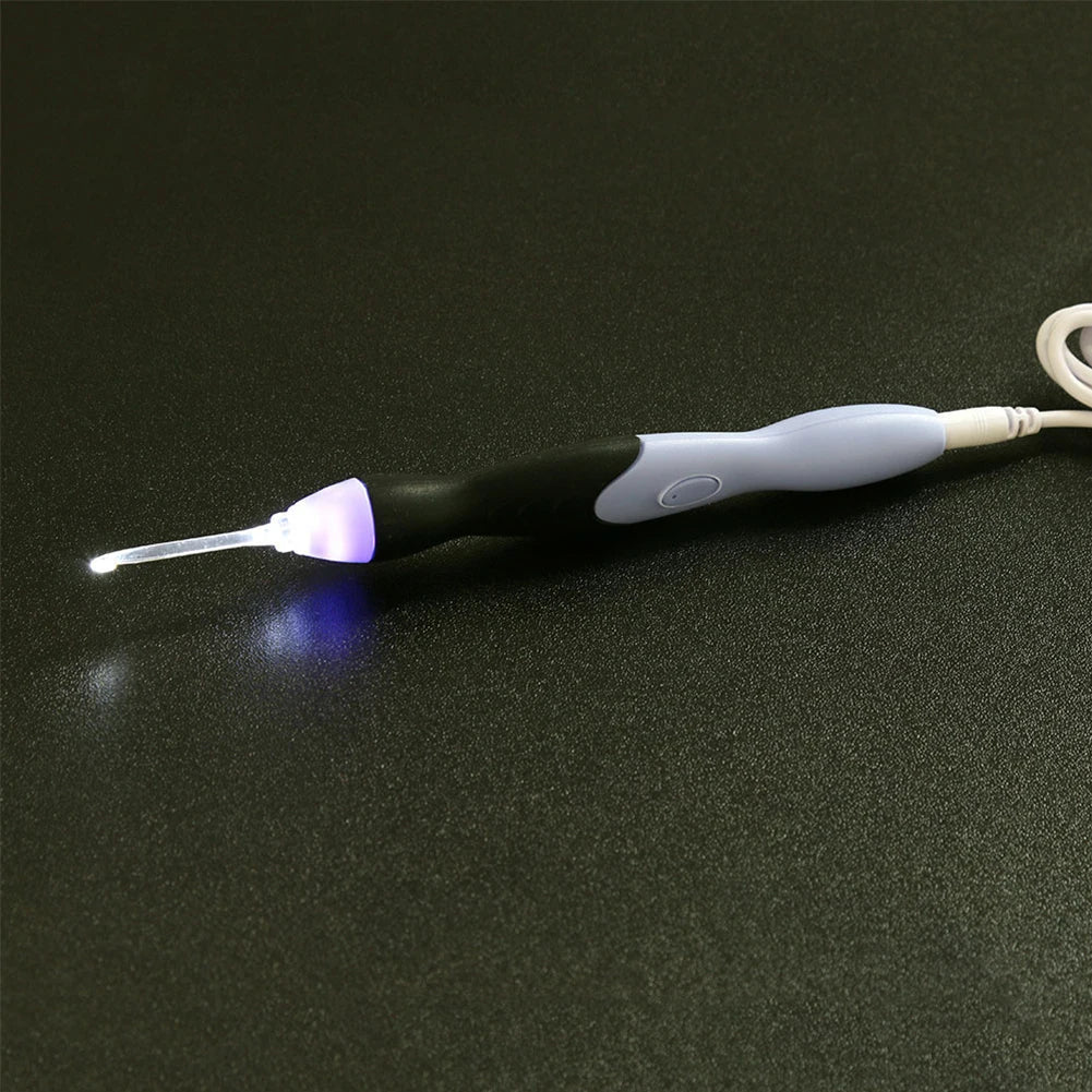 9 in 1 USB Light Up Crochet Hooks, Handmade Knitting Needles