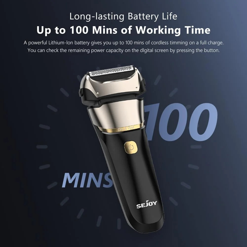Electric Razor for Men, Foil Shaver with 3-Blade Edge
