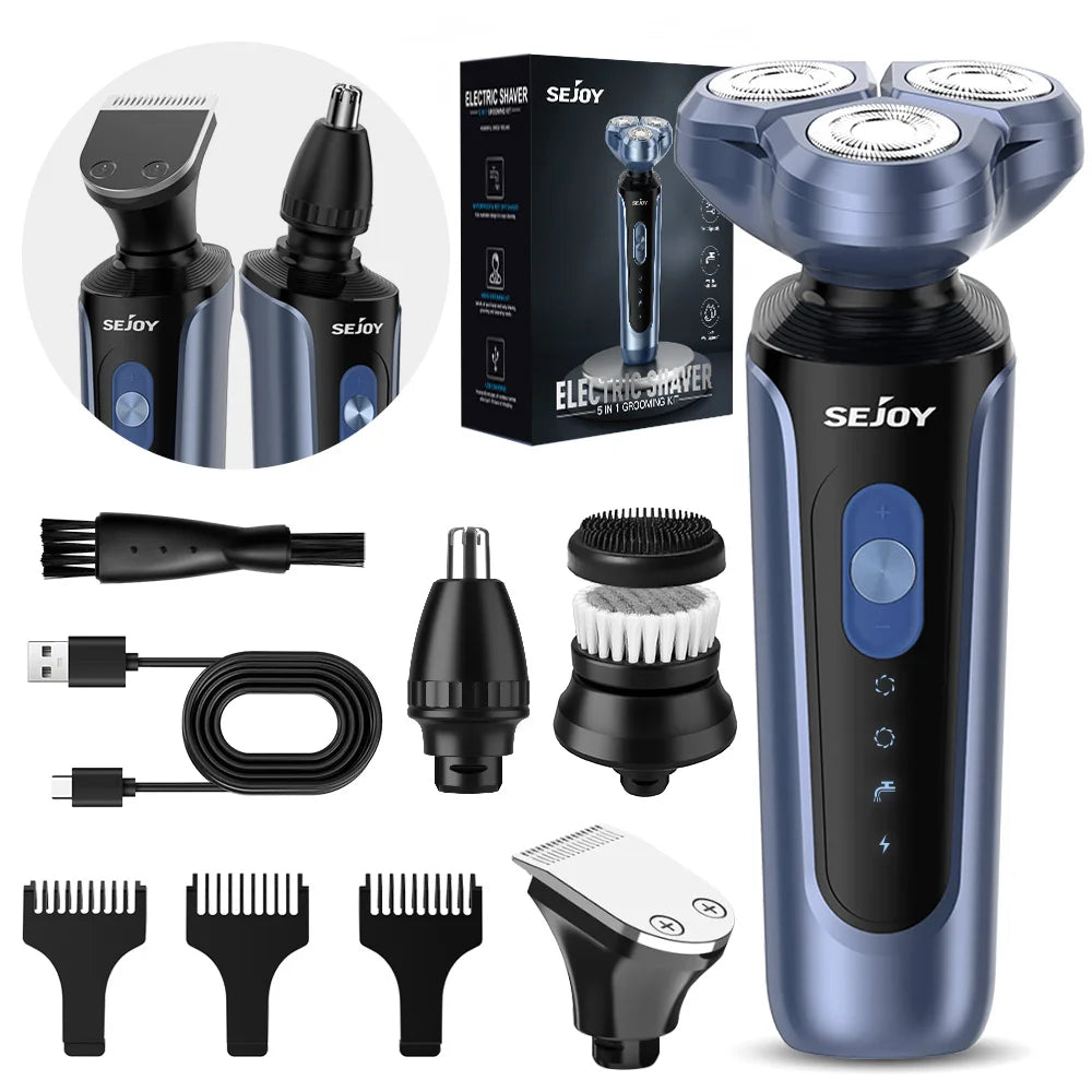 Electric Razor for Men, Foil Shaver with 3-Blade Edge