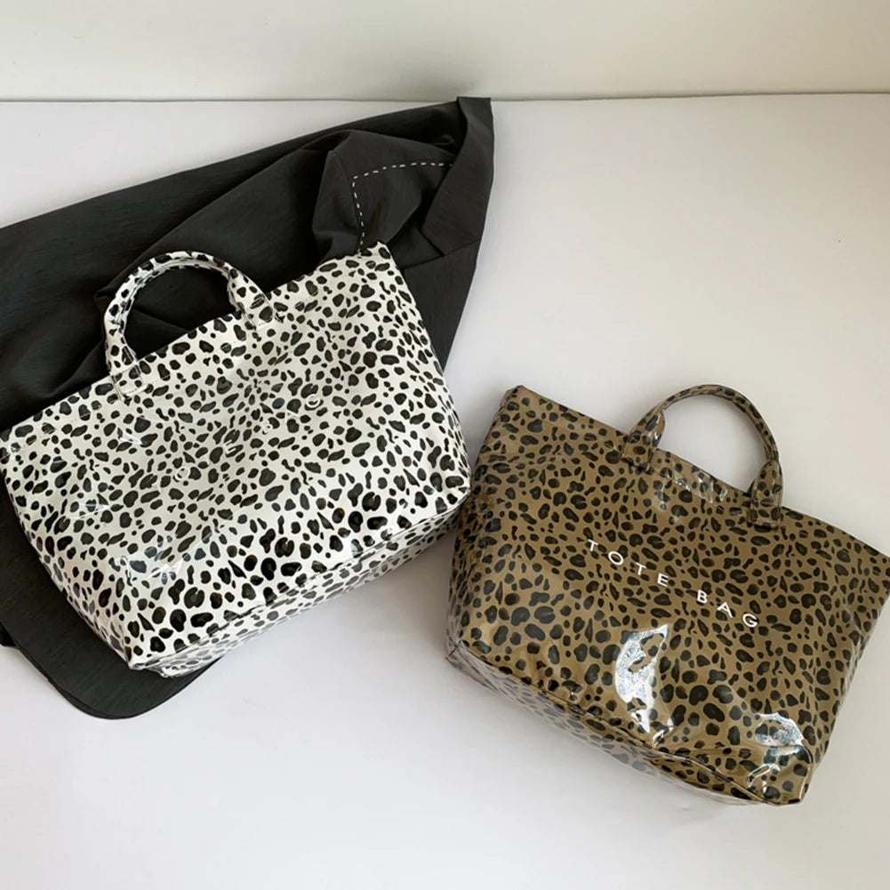 Large Capacity PVC Leopard Pattern Tote Bag