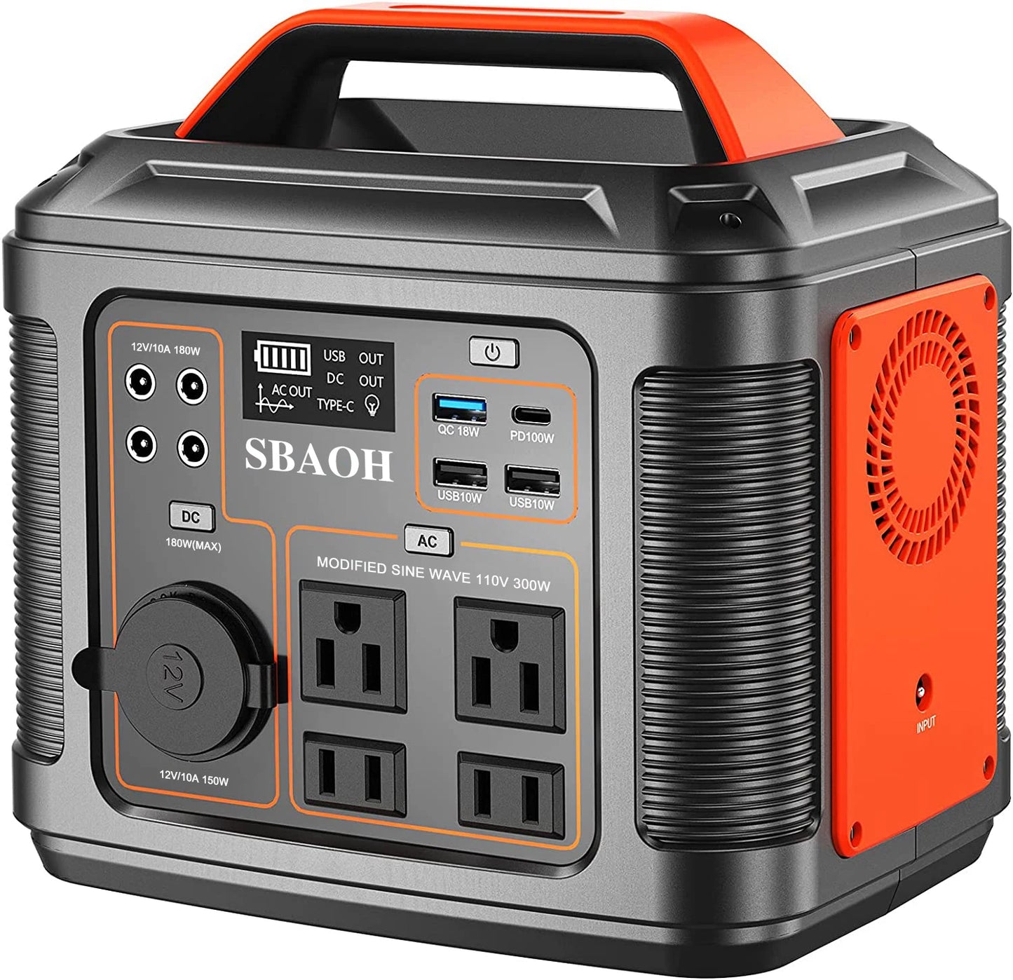 Portable Power Station, 300W 296Wh Solar Generator 110V