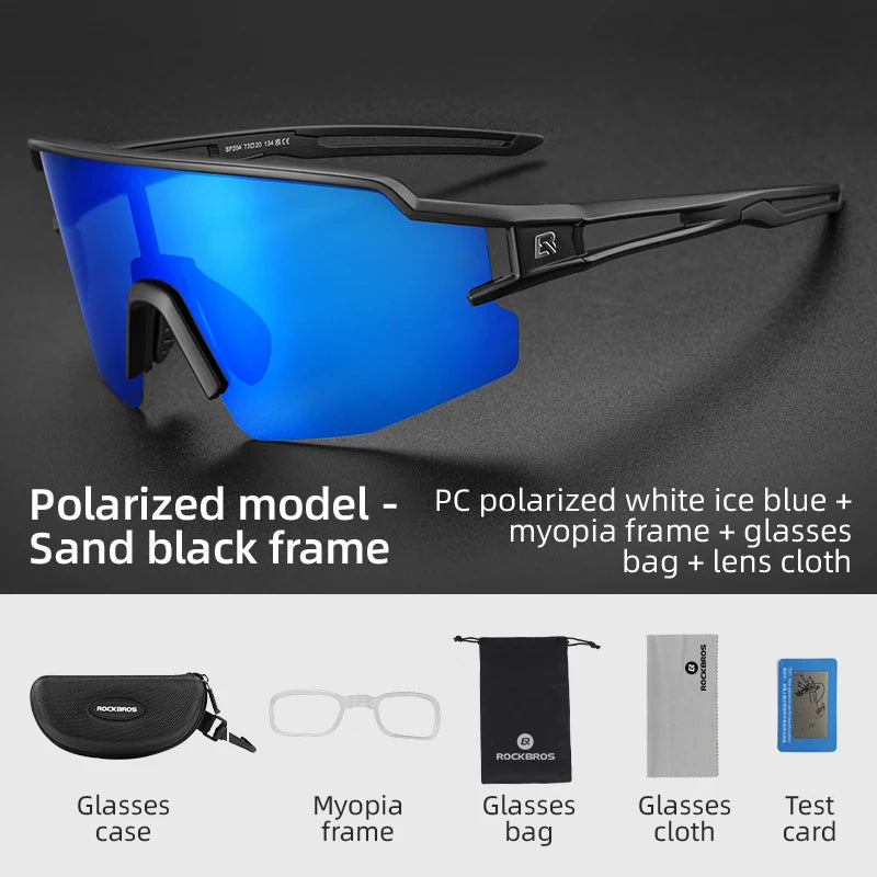 Cycling Glasses, UV400 Photochromic Polarized Lens