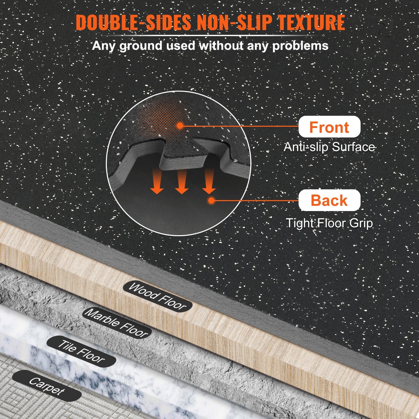 25/12/6 PCS 1/2 inch Thick Gym Floor Mats
