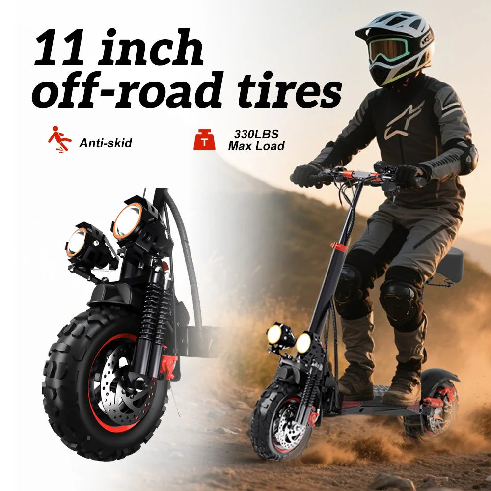 1200W Foldable Adult Electric Scooter with Seat,