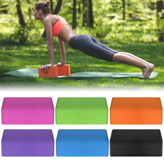 2pcs EVA Yoga Blocks Plus 1pc Cotton Yoga Strap