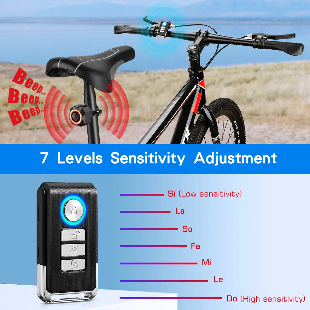 Waterproof Bike Taillight Burglar Alarm