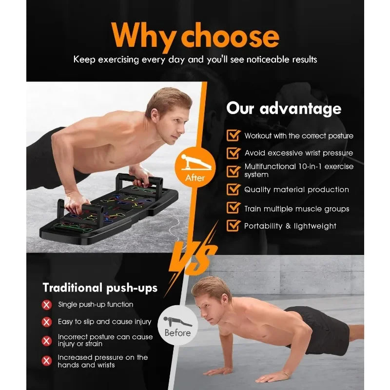 Portable Push-Up Board, Exercise Equipment