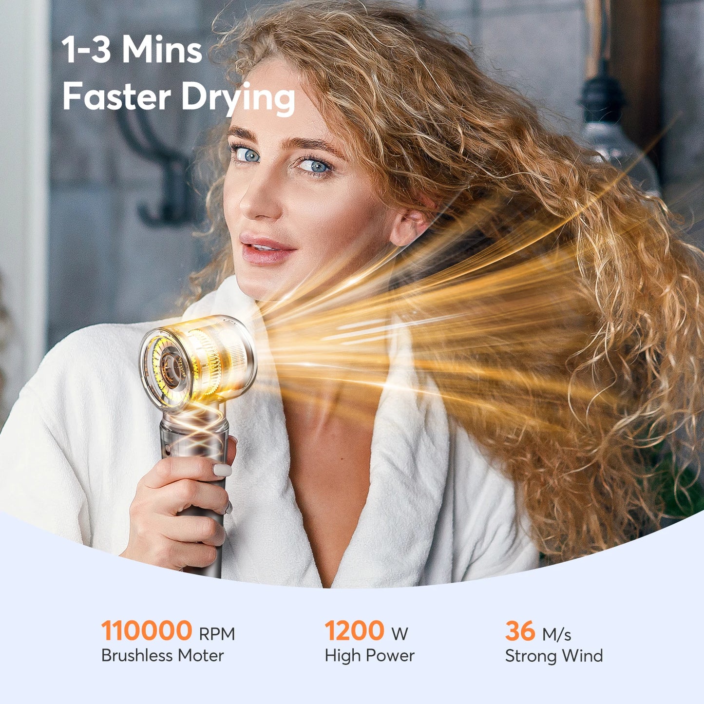 5 In 1 Electric Hair Dryer 1200W High Speed Blower