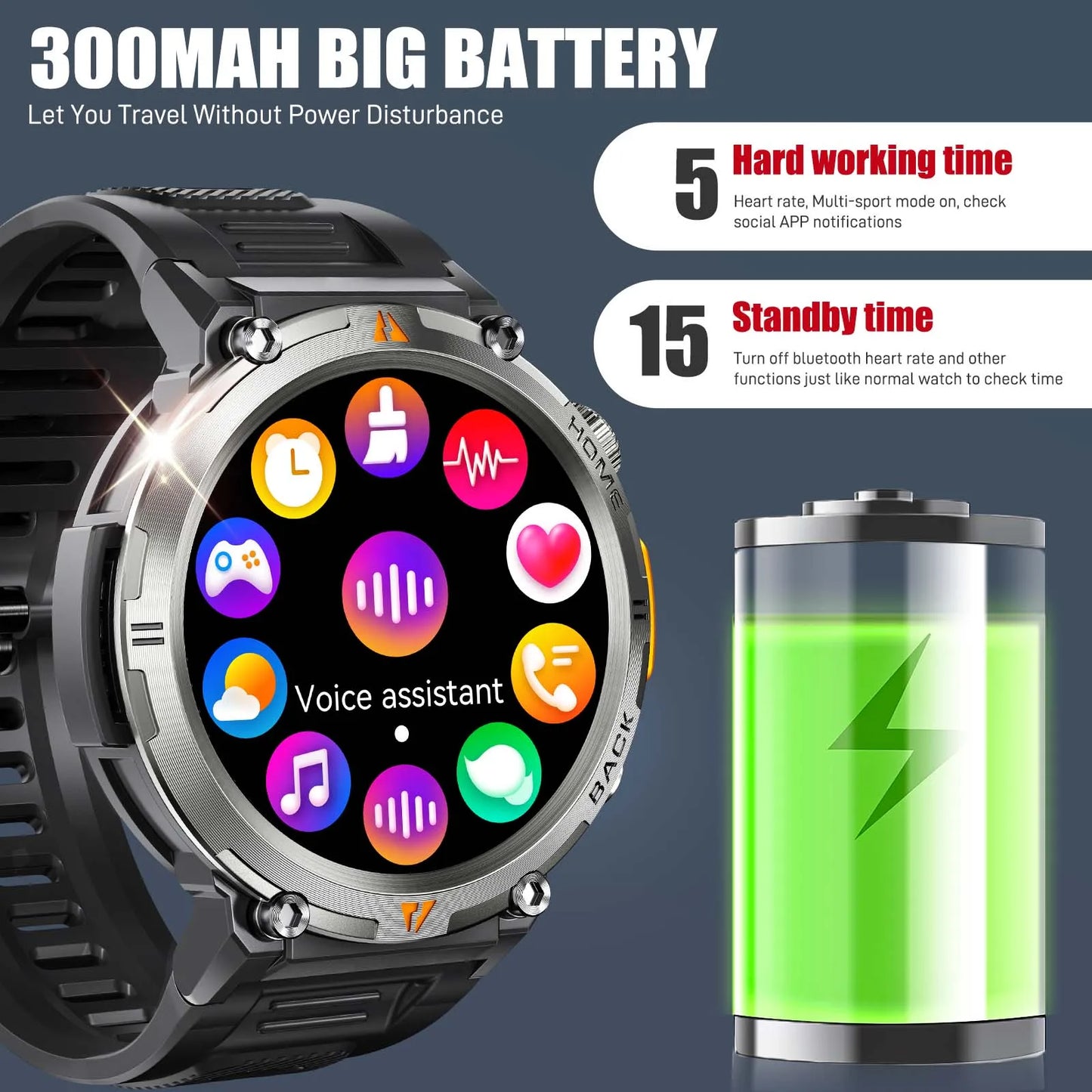 KE3 Bluetooth Call Men's Smart Watch