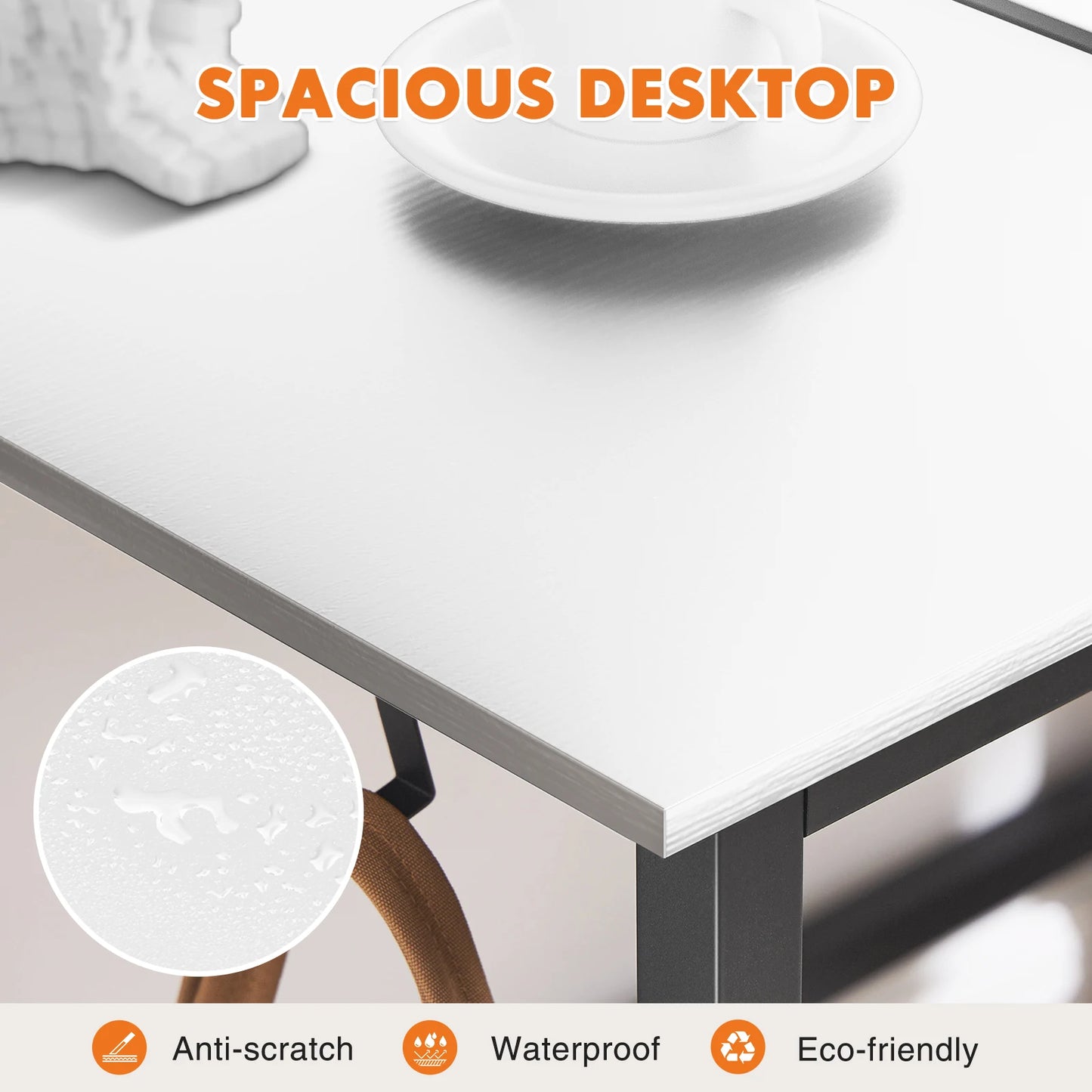 Computer Desk with Side Bag, Headphone Hook