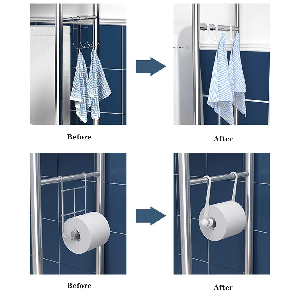 Over-the-Toilet Metal Storage Shelves with Paper Holder