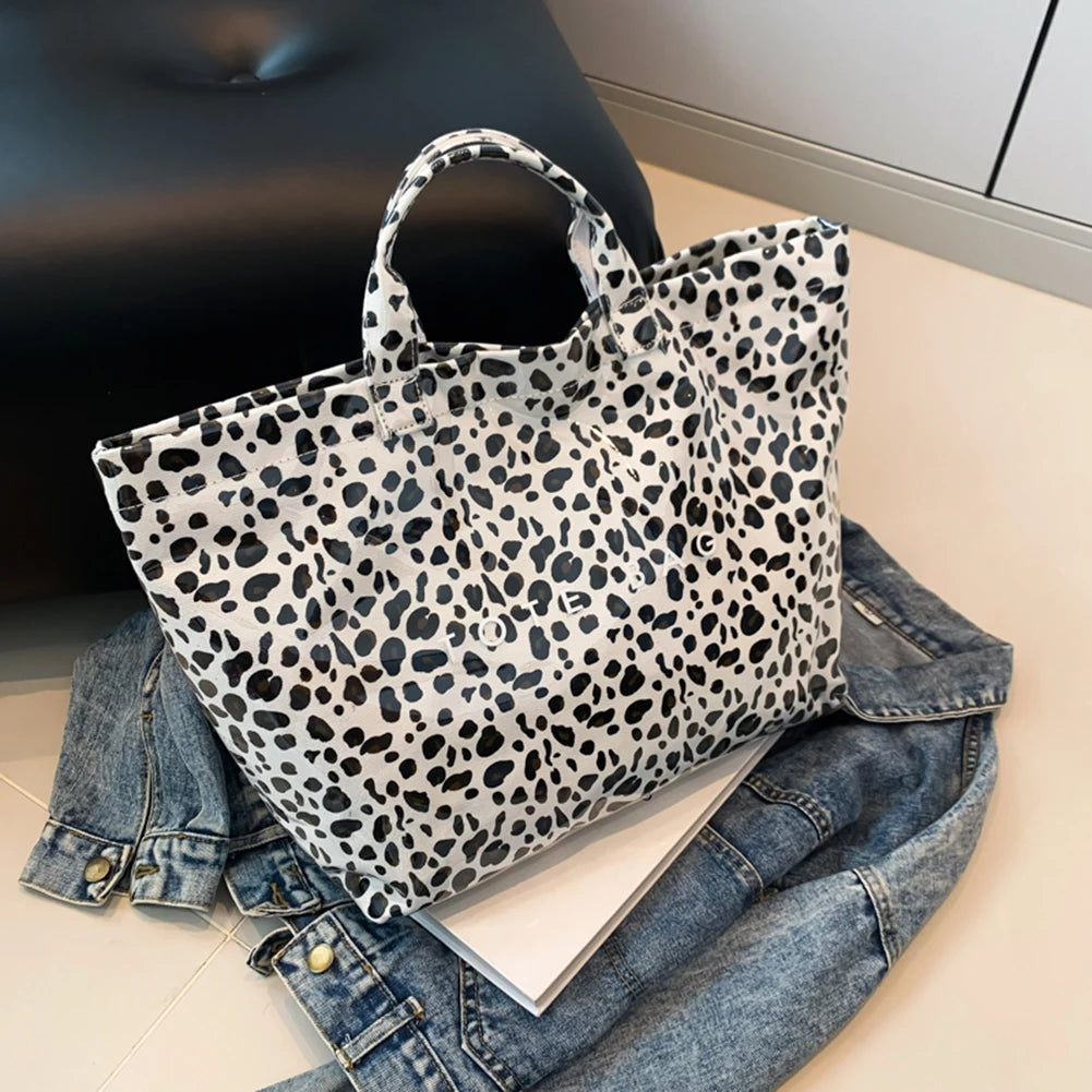 Large Capacity PVC Leopard Pattern Tote Bag