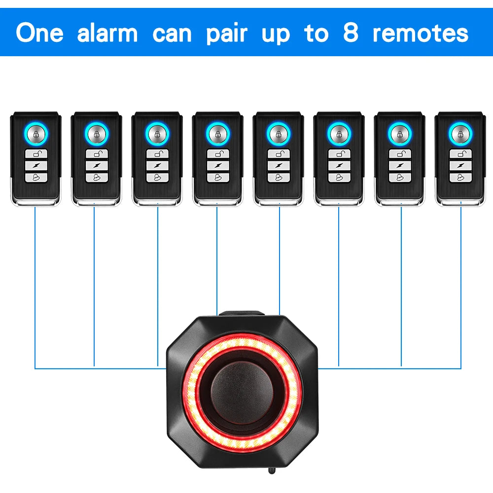 Waterproof Bike Taillight Burglar Alarm
