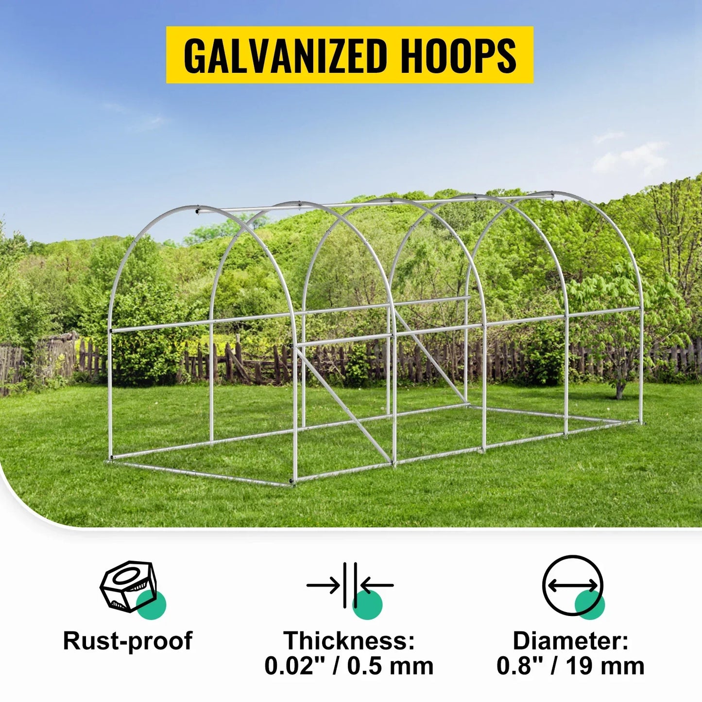 Greenhouse & 15x7x7/10x7x7/20x10x7/12x7x7 ft & Cold Frames