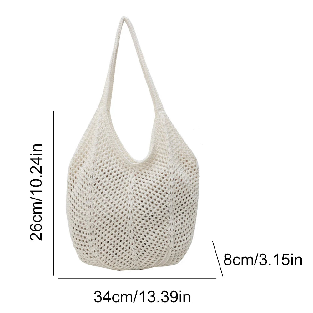 Women's Large Capacity Knitting Shoulder Bag