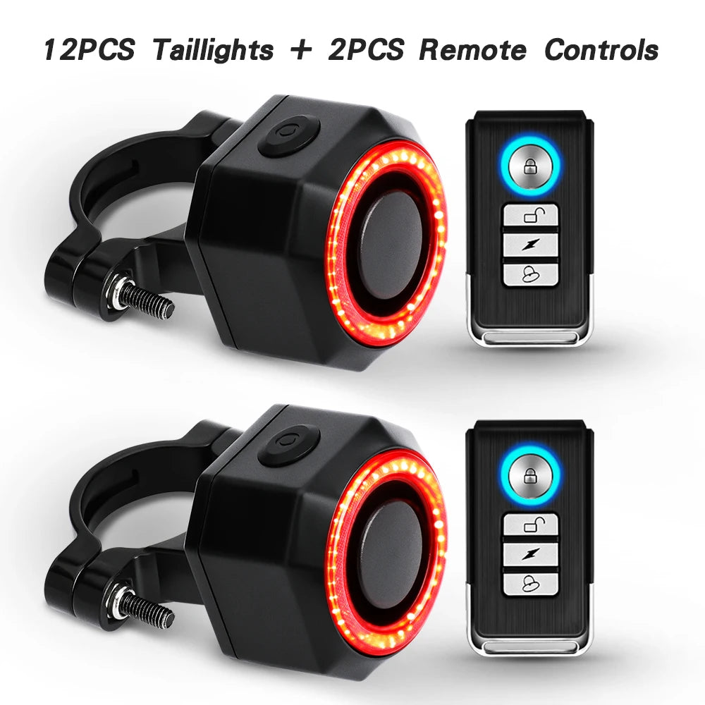 Waterproof Bike Taillight Burglar Alarm