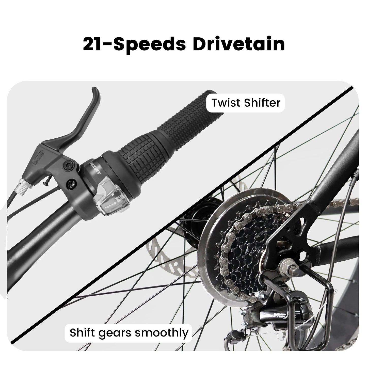 26 Inch 21 Speed Unisex Mountain Bike