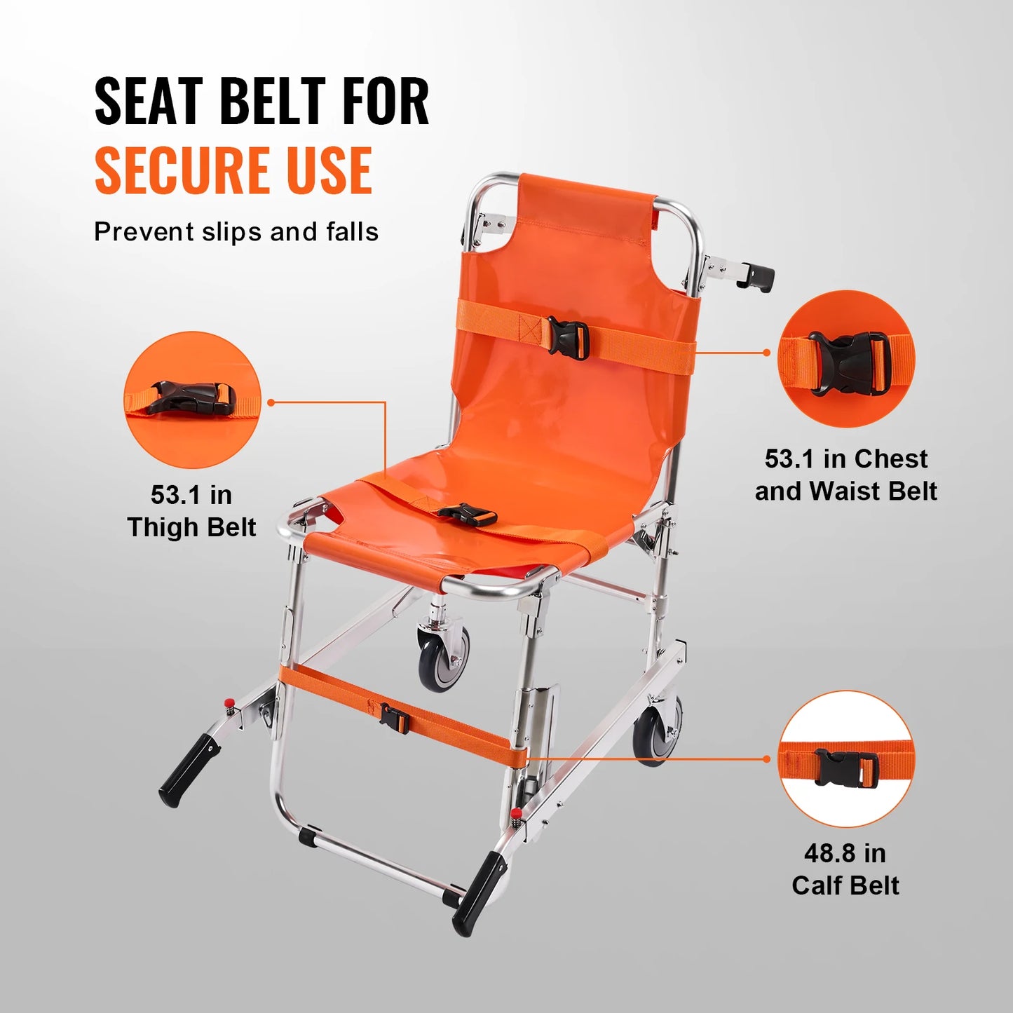 350lbs Capacity EMS Foldable Lift Wheelchair