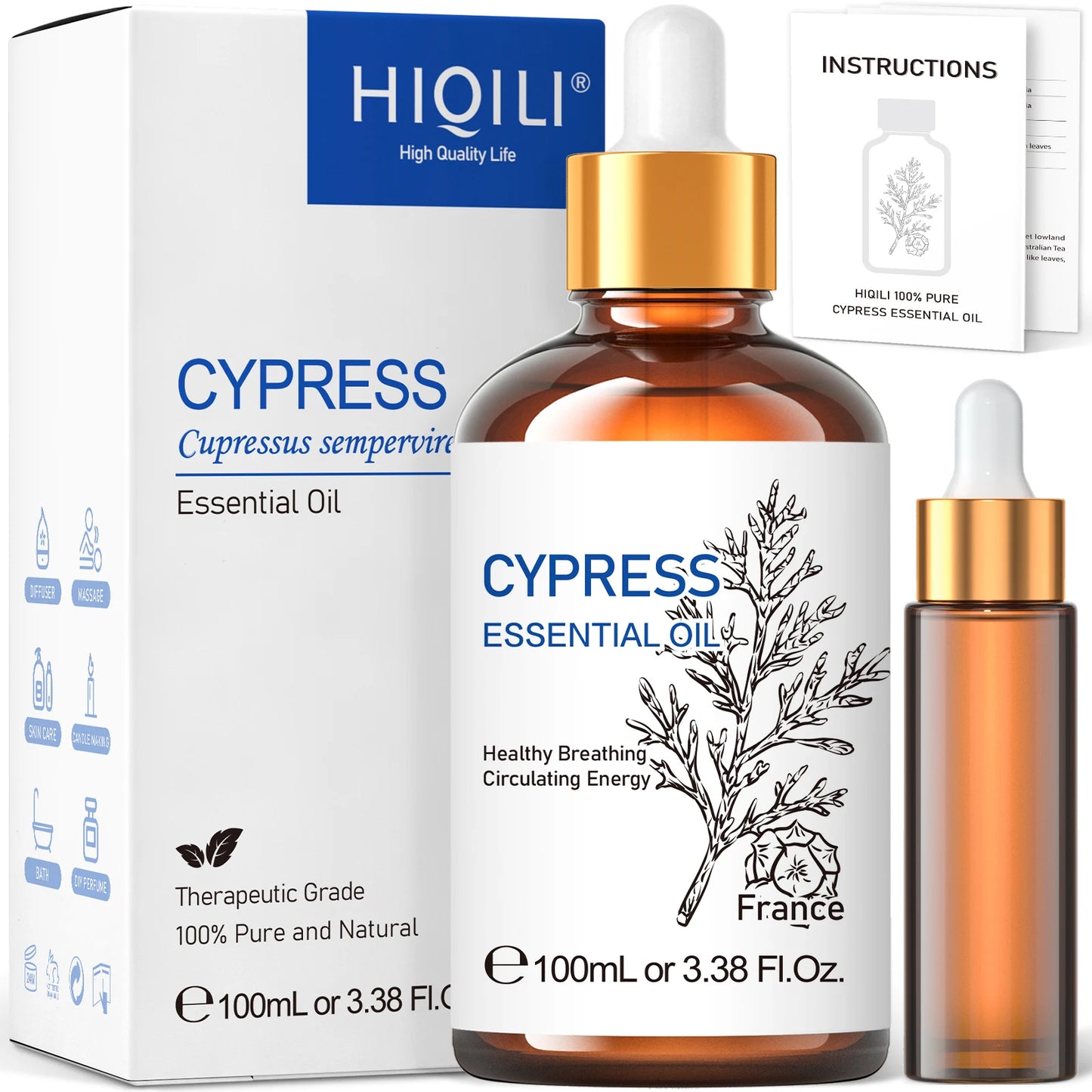 100ML 100% Pure Nature Cypress Essential Oils