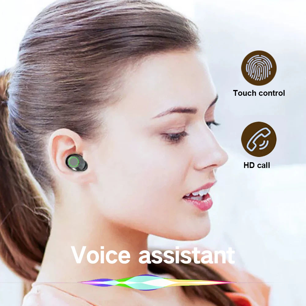 Wireless Bluetooth Stereo Earbuds With Built-in Microphone