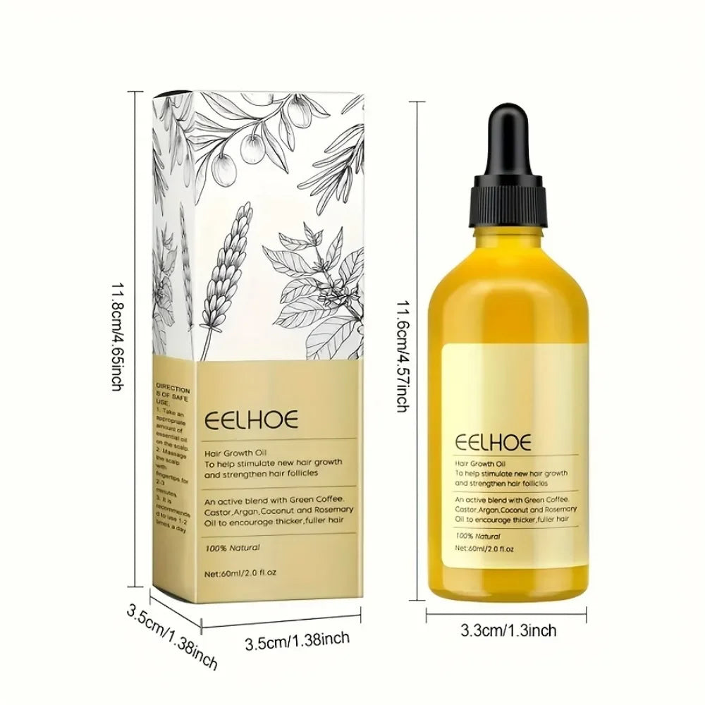 60 ML Dense Hair Essential Vegan Oil, Repairs Hair Damage