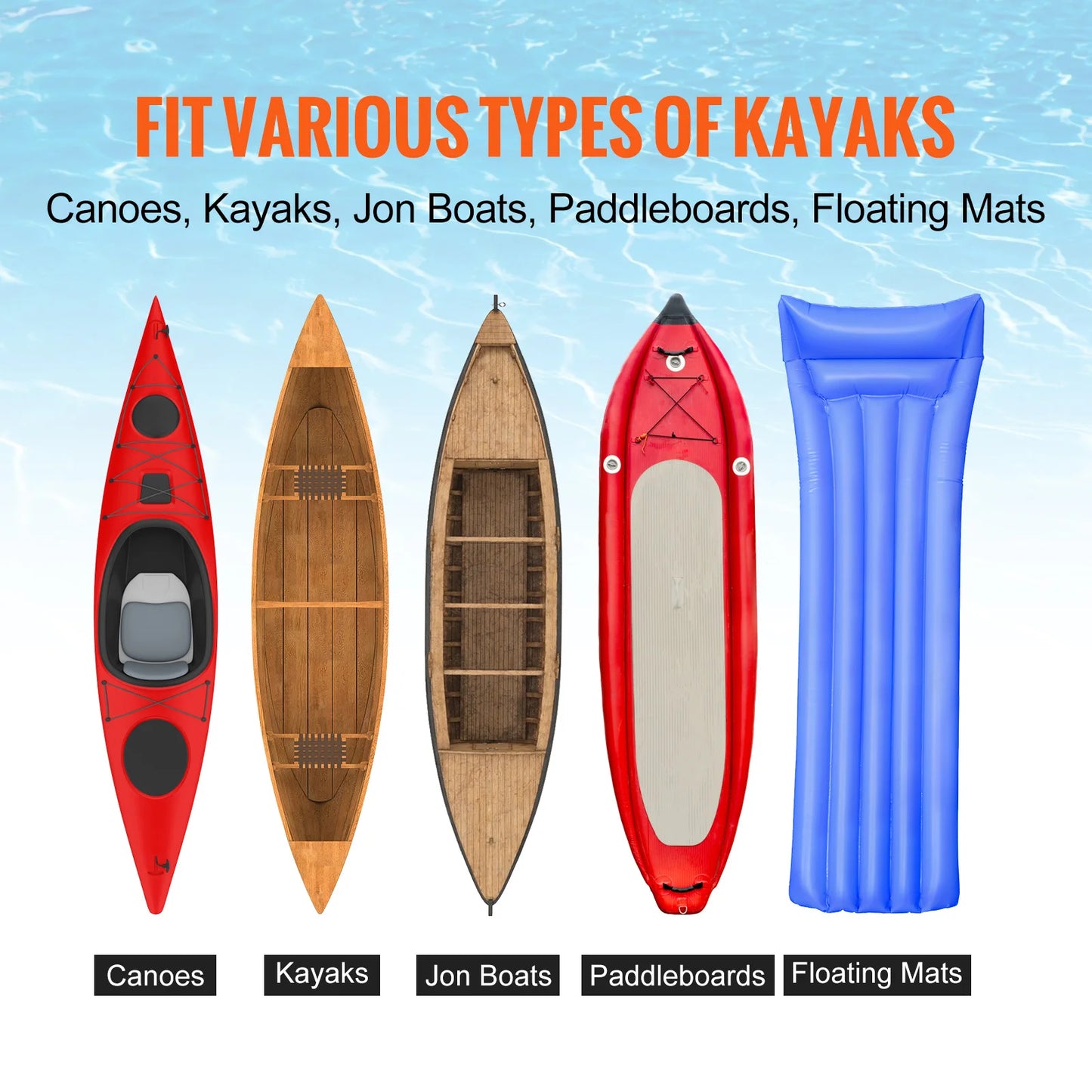 Foldable Kayak/Canoe Trailer with 12'' Tires